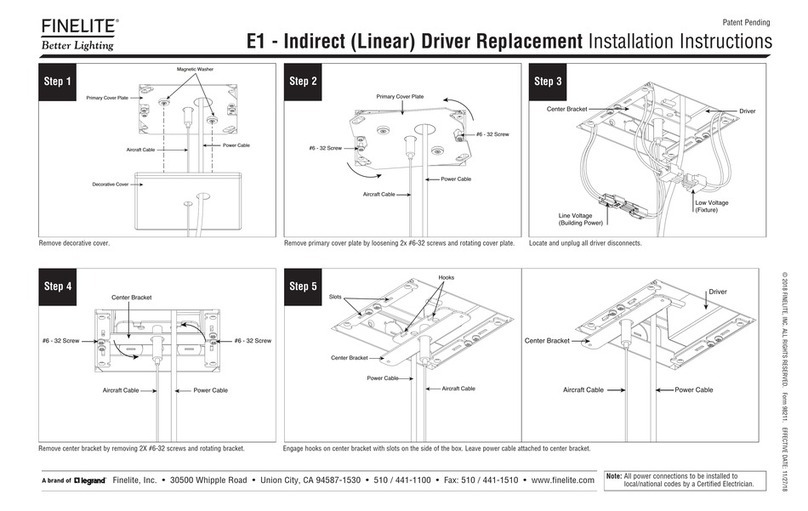 LEGRAND Finelite E1 installation instructions