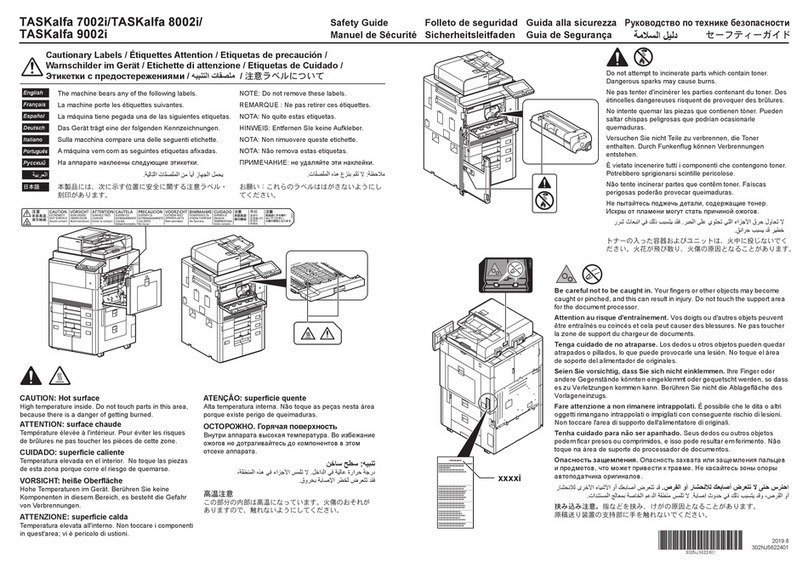 Kyocera TASKalfa 7002i Installation and operating manual
