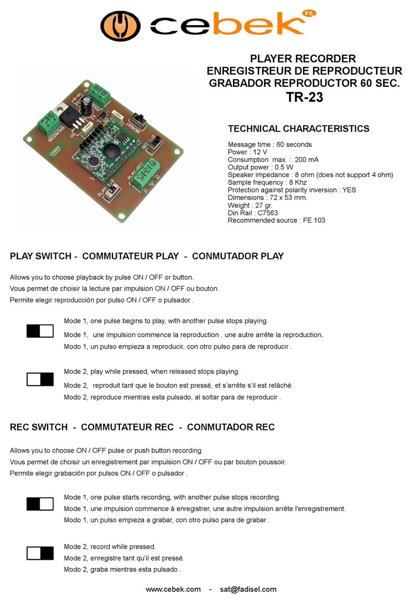 CEBEK TR-23 User manual