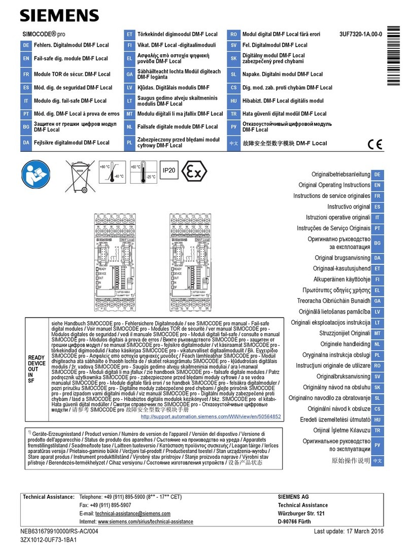 Siemens SIMOCODE pro DM-F Local User manual