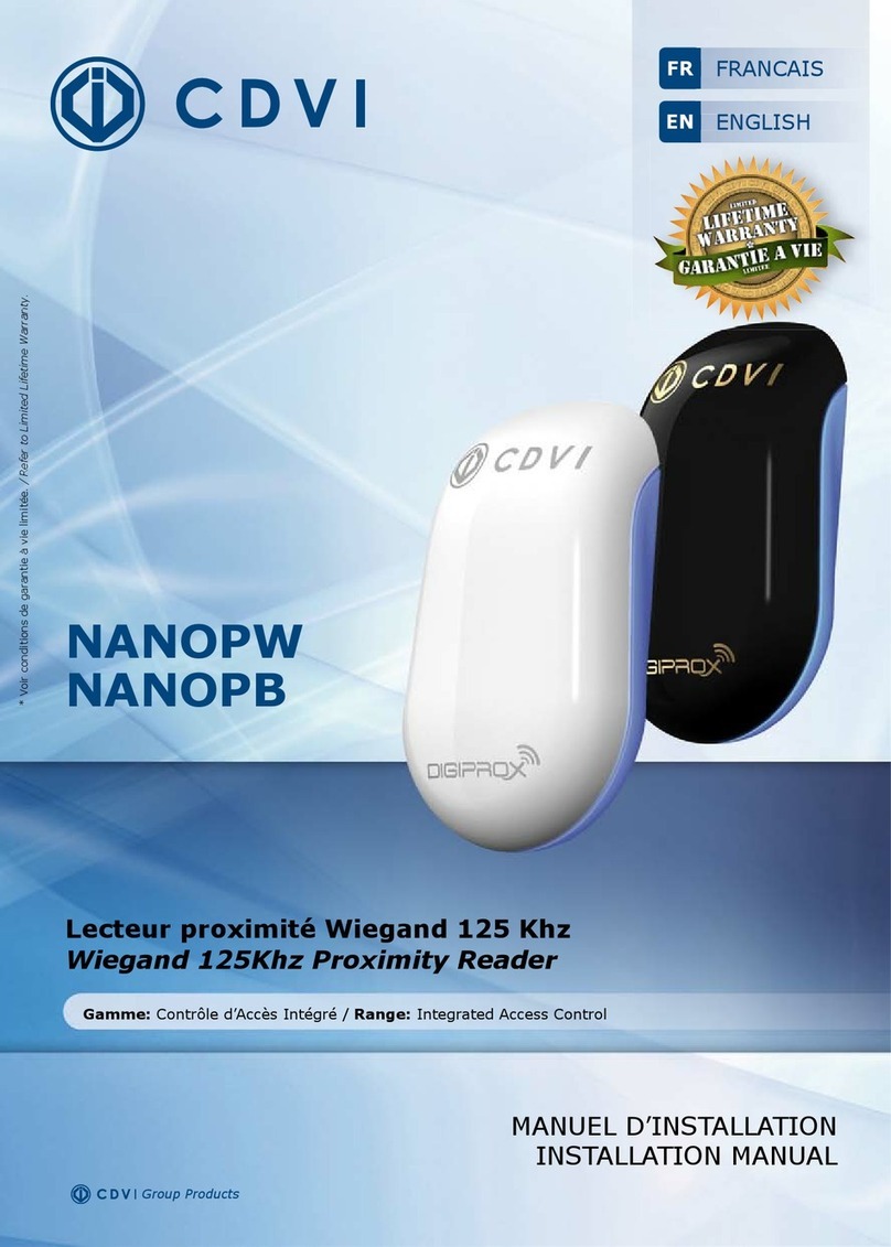 CDVI NANOPW User manual