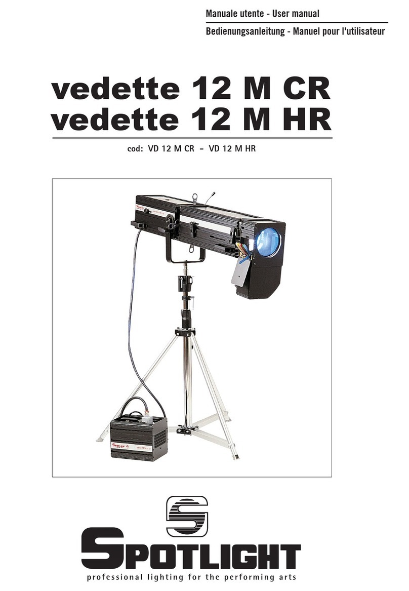 Spotlight vedette 12 M CR user manual Spotlight vedette 12 M CR user manual