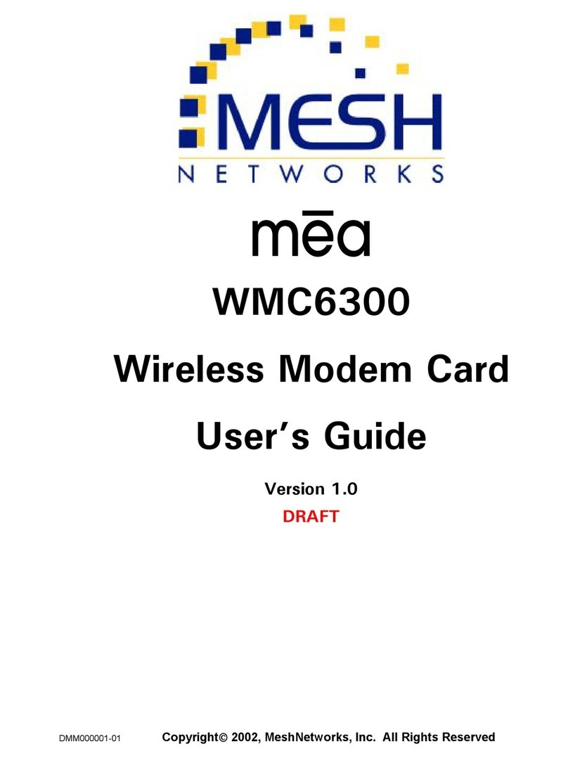 MeshNetworks MEA WMC6300 User manual