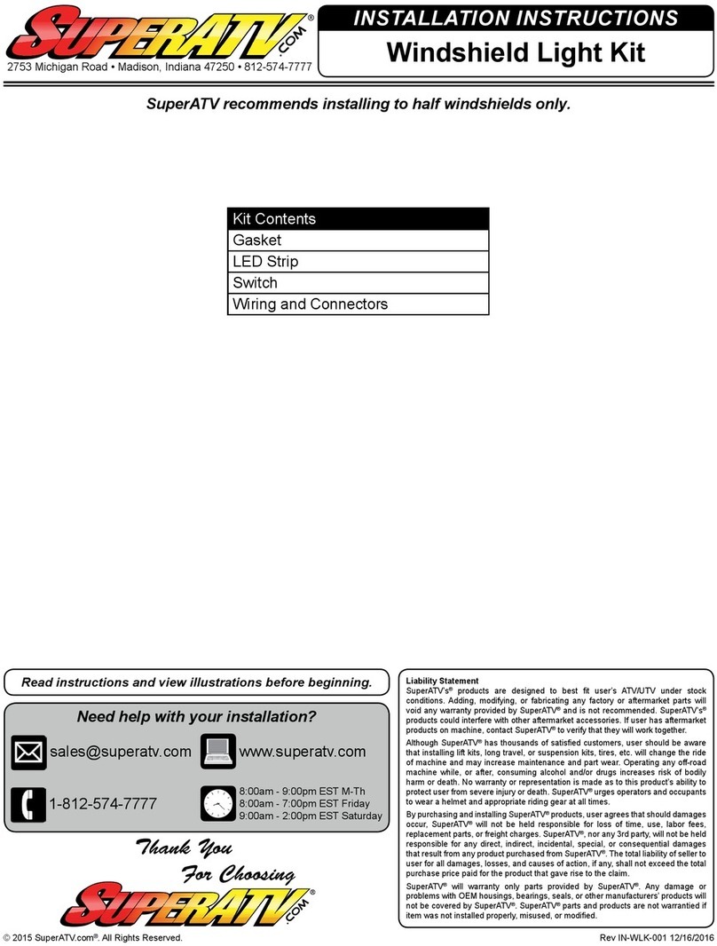 SuperATV WLK-001 installation instructions