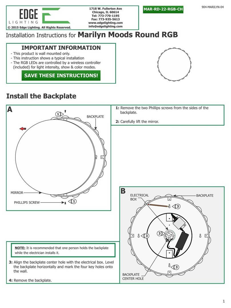 Edge Lighting Marylin Moods Round RGB installation instructions