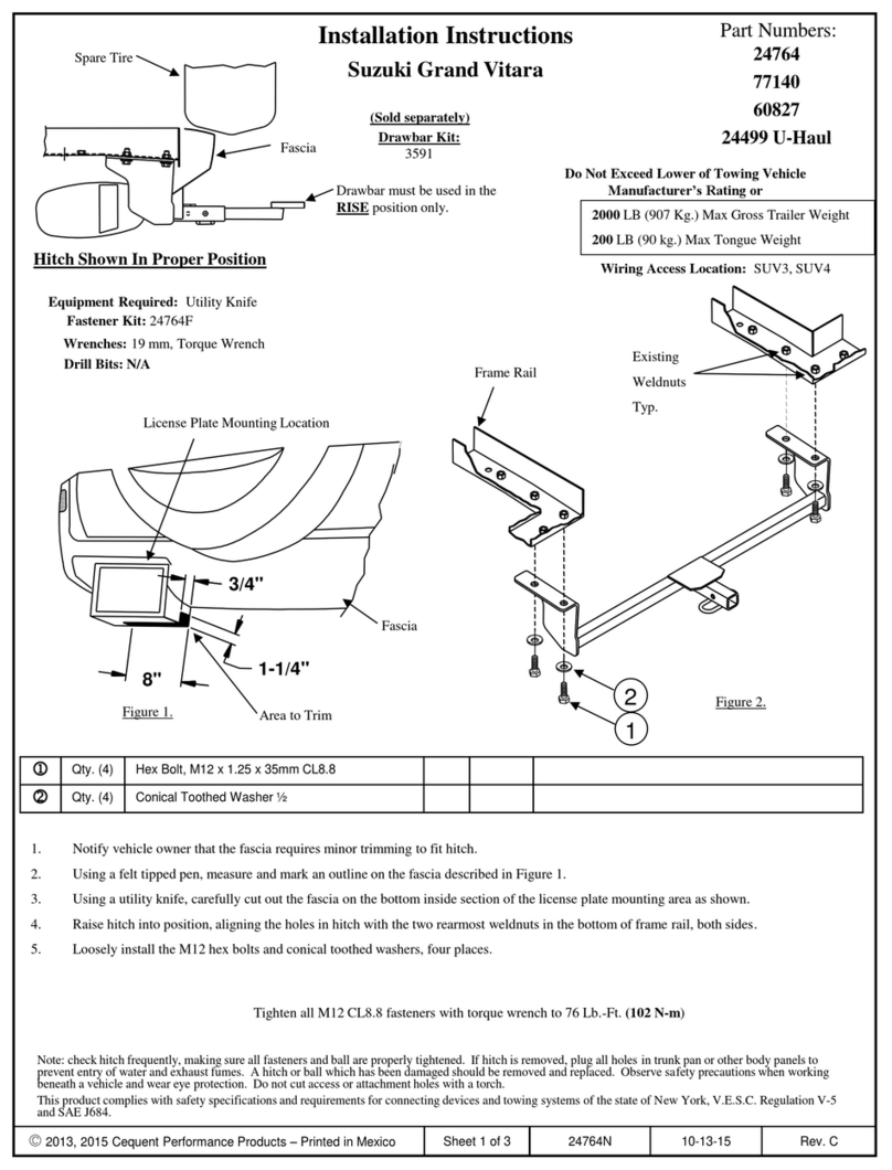 Cequent Performance Products 24764 installation instructions