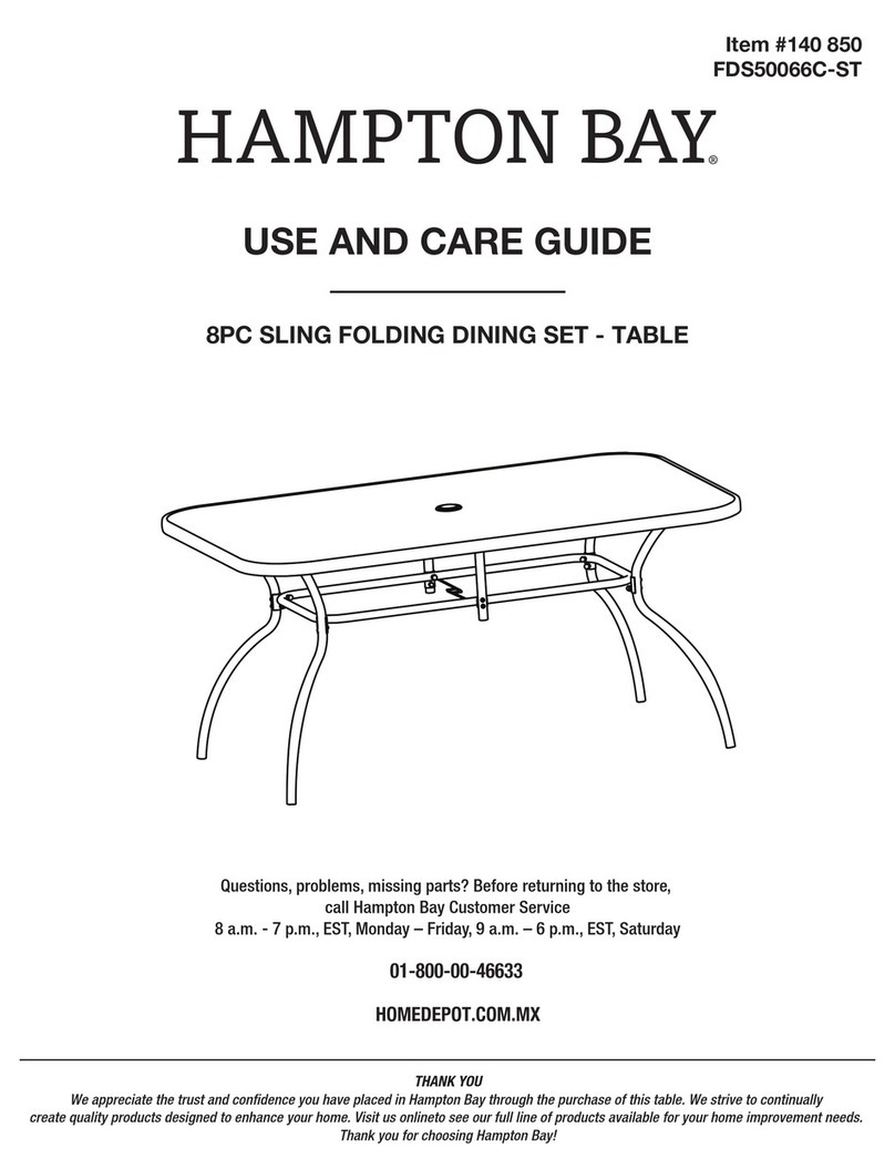 HAMPTON BAY 140 850 Use and care guide HAMPTON BAY 140 850 Use and care guide