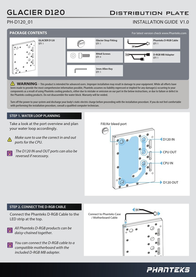 Phanteks GLACIER D120 installation guide