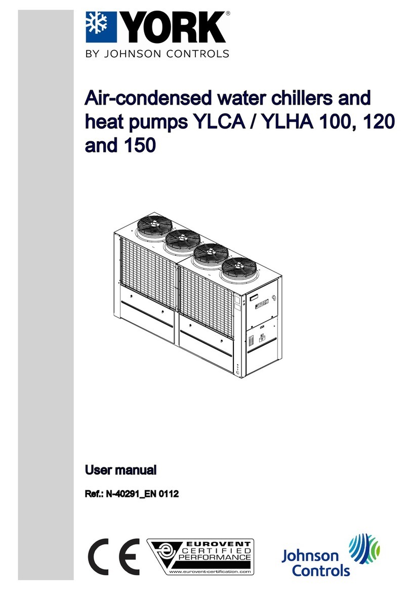 Johnson Controls YORK YLCA 40 User manual