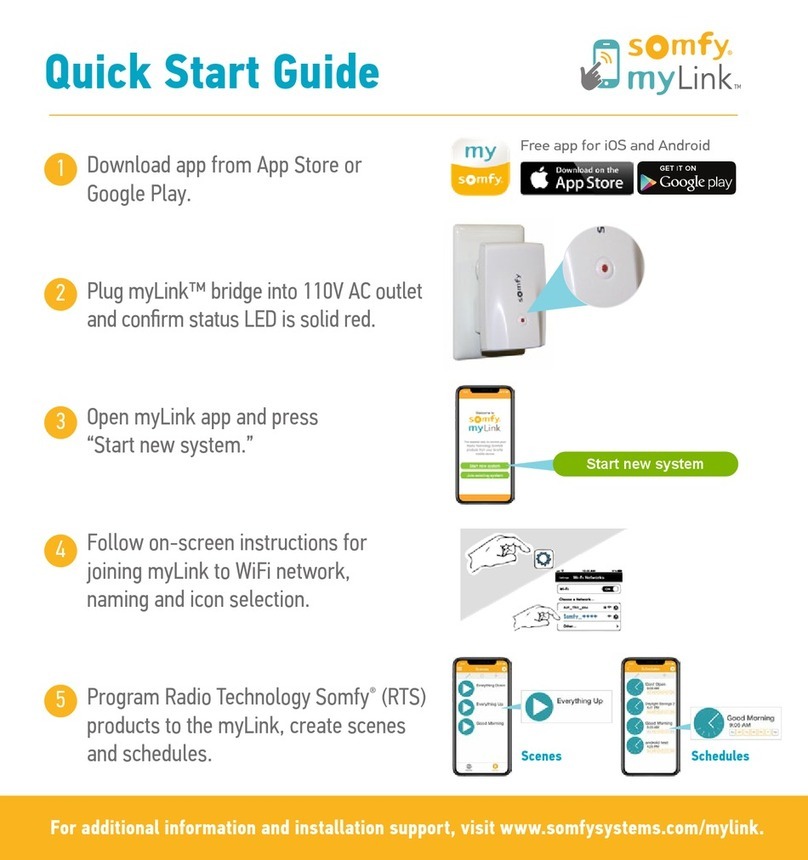 SOMFY myLink quick start guide