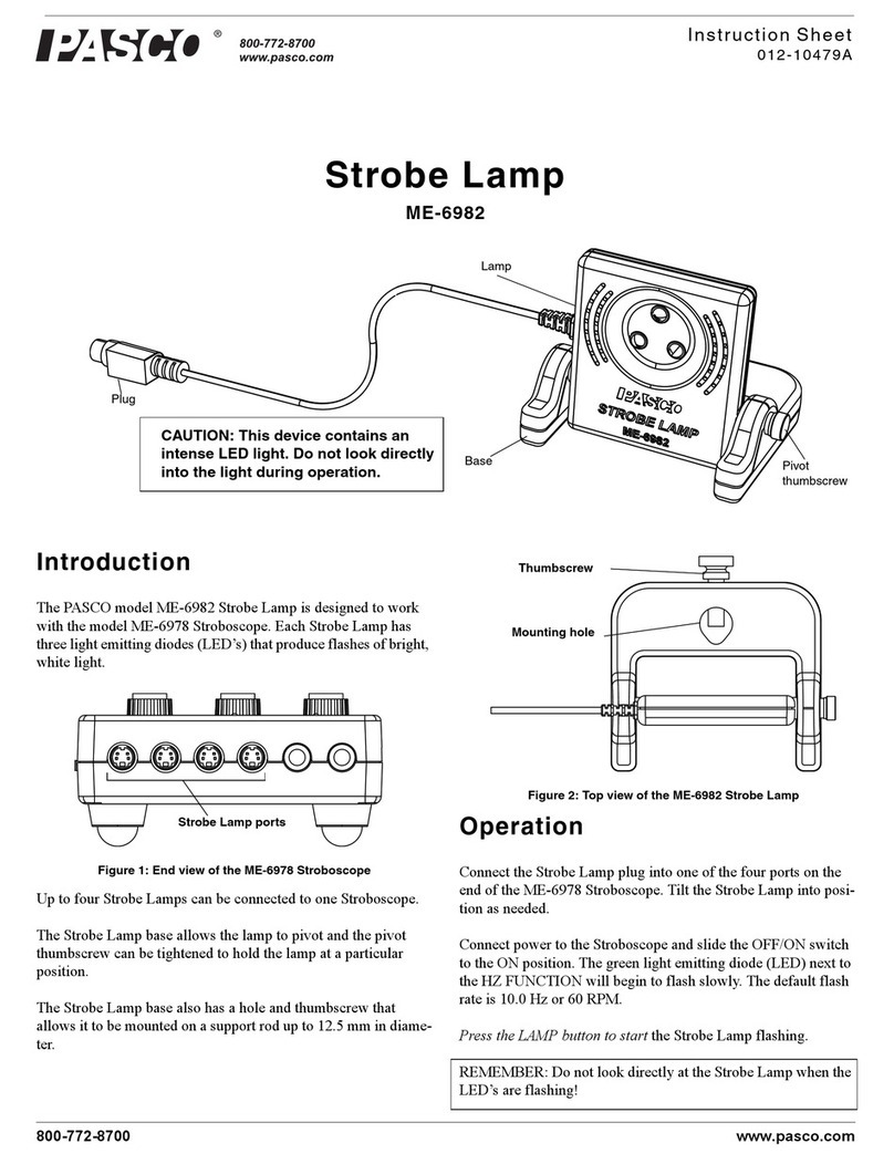 PASCO ME-6982 instruction sheet