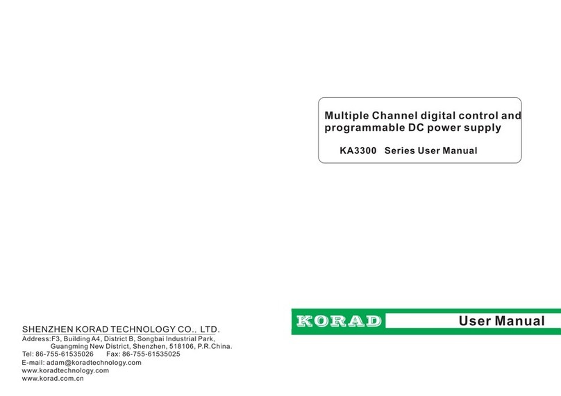 KORAD KA3300 Series user manual