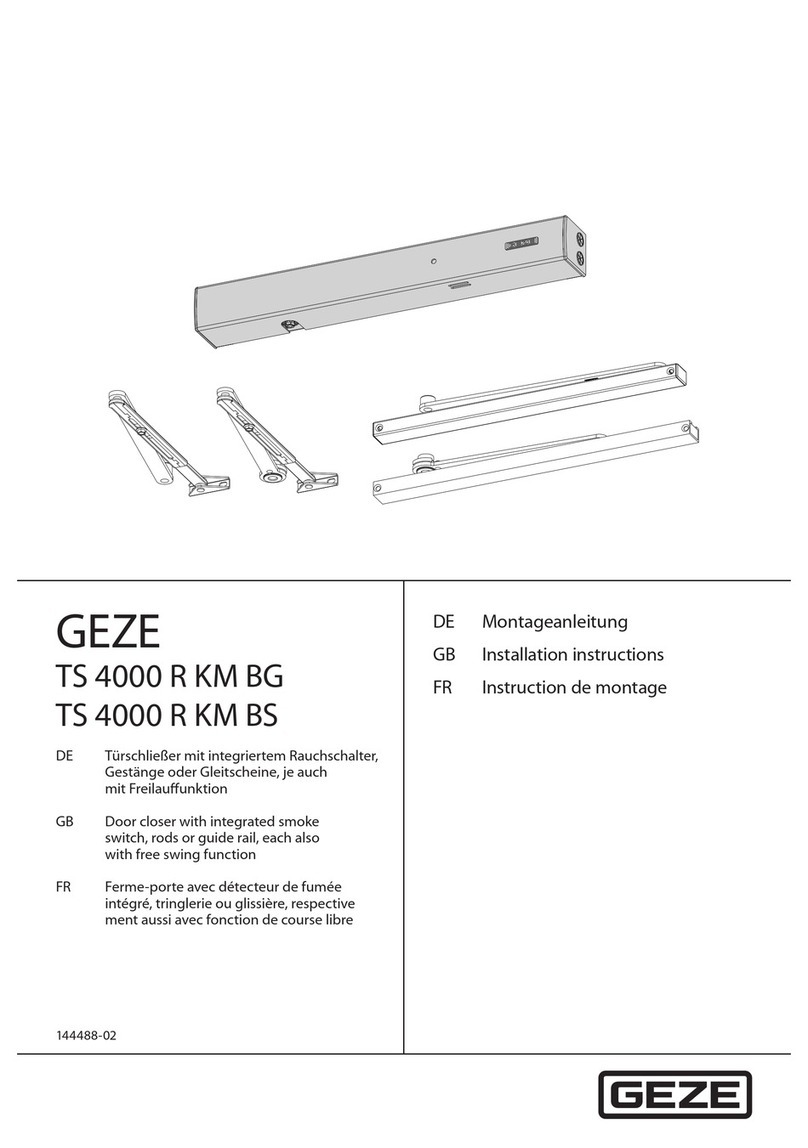 GEZE TS 4000 R installation instructions