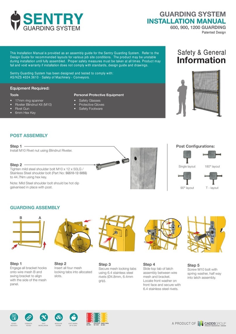 SENTRY GUARDING SYSTEM 600 GUARDING User manual