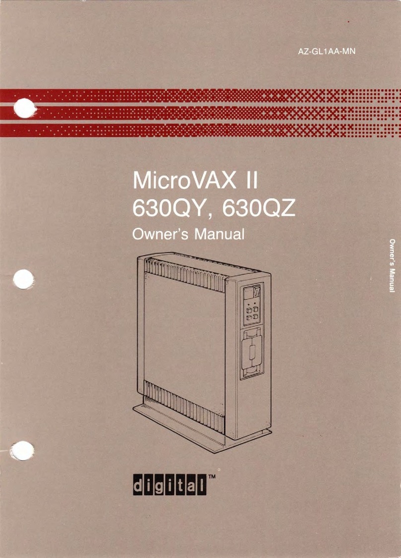 Digital Equipment microvax II 630qy User manual