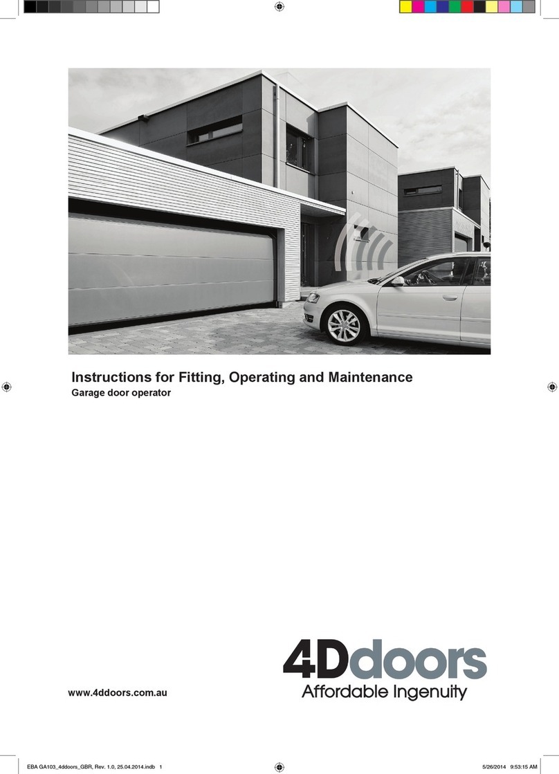 4Ddoors GA103 Instructions for fitting, operating and maintenance