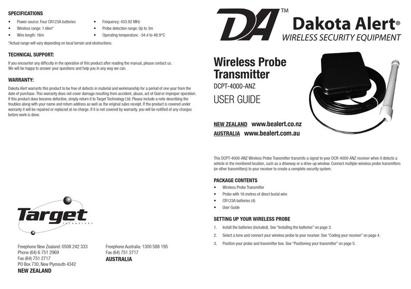 Target Dakota Alert DCPT-4000-ANZ user guide