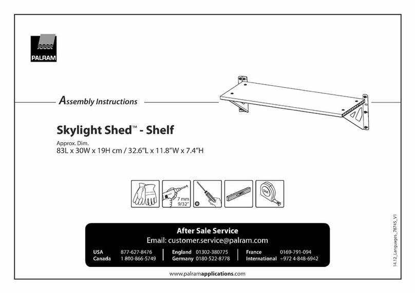Palram Skylight Shed Assembly instructions