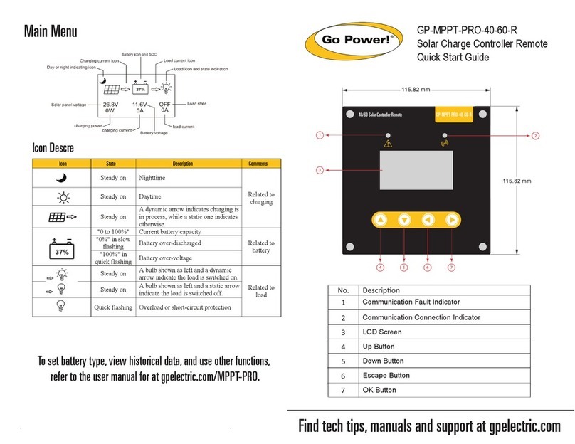 Go Power GP-MPPT-PRO-40-60-R quick start guide