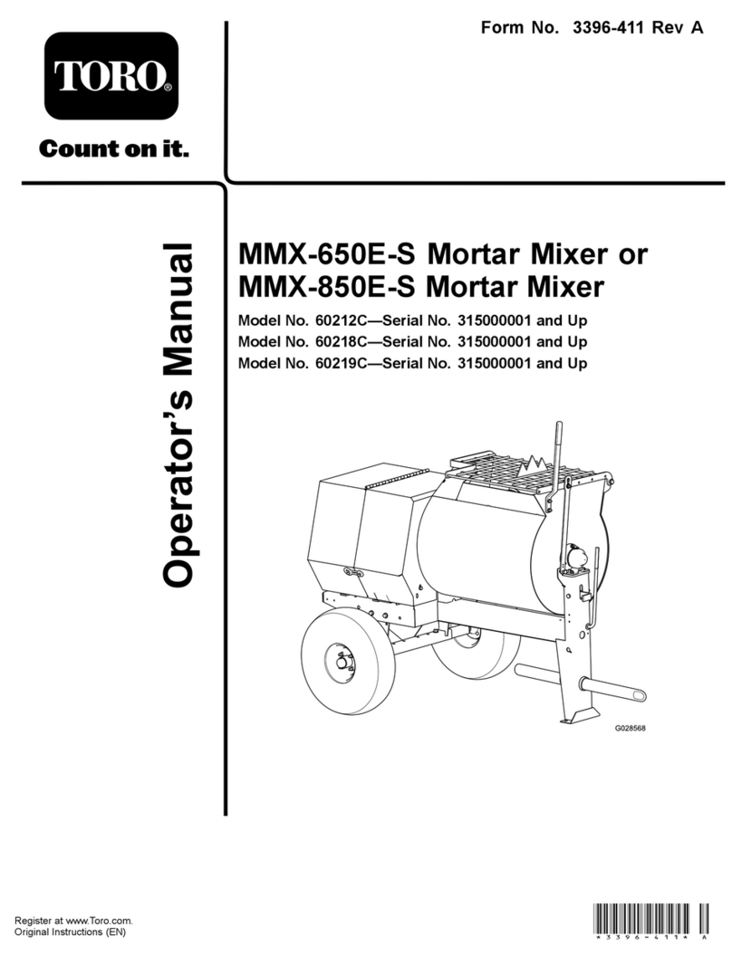 Toro MMX-650E-S Operator's manual
