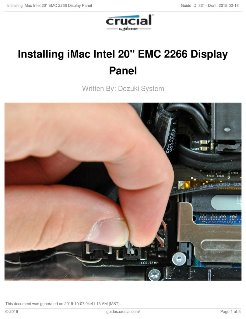 Crucial iMac Intel EMC 2266 quick start guide
