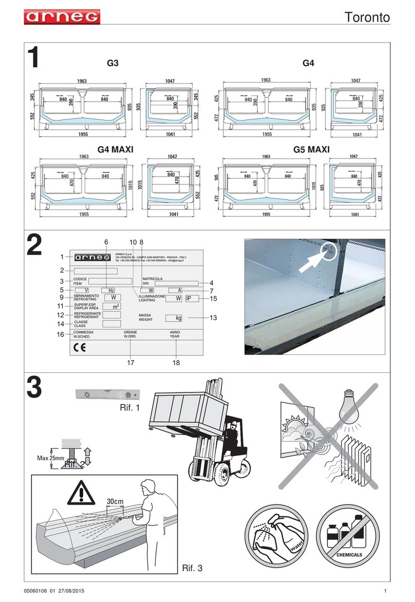 Arneg Toronto Series Installation and use manual