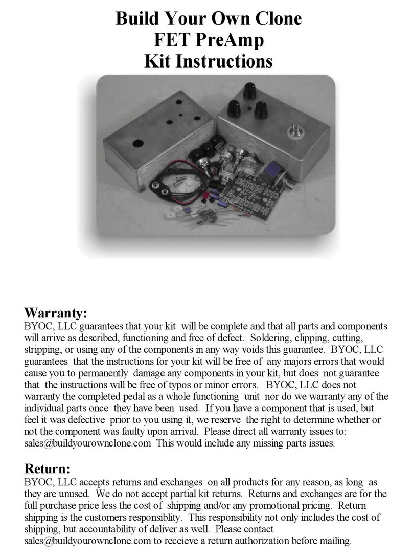 BYOC FET PreAmp Kit instructions