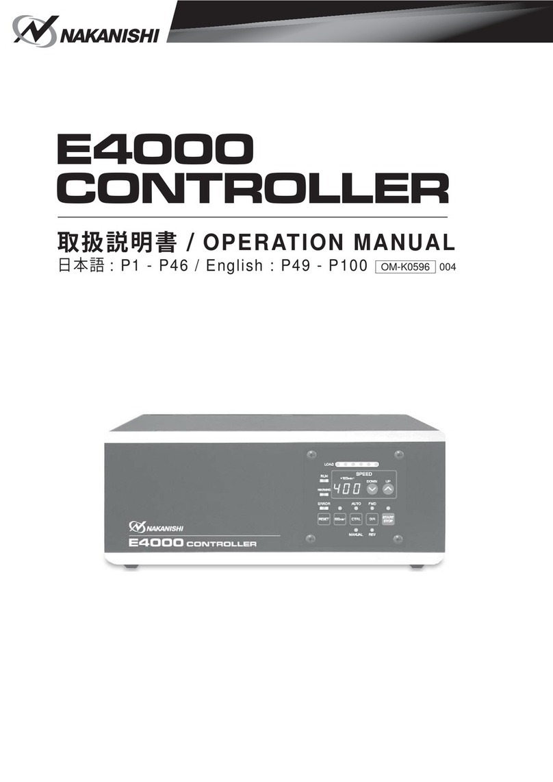 Nakanishi E4000 CONTROLLER Operation manual