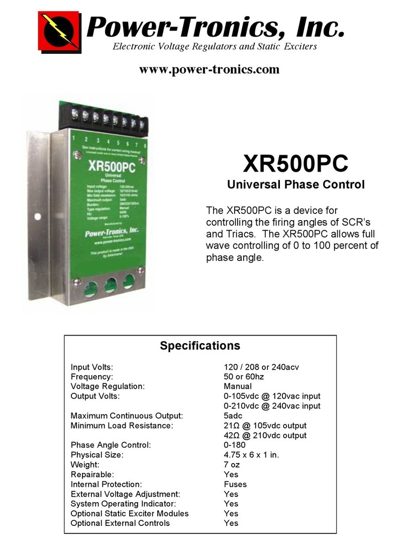 Power-Tronics XR500PC manual