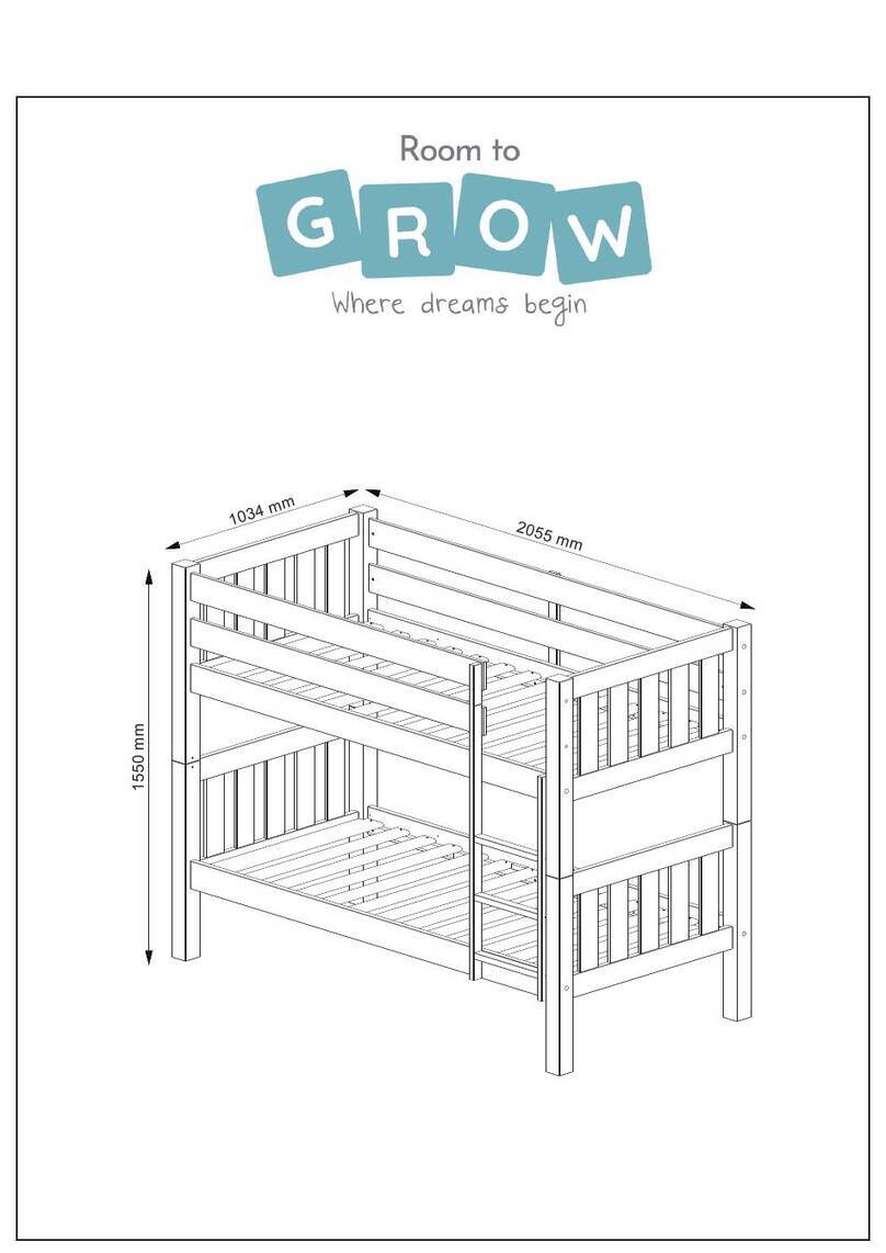 Grow Jubilee Bunk Bed JUB109 Series Assembly instructions Grow Jubilee Bunk Bed JUB109 Series Assembly instructions