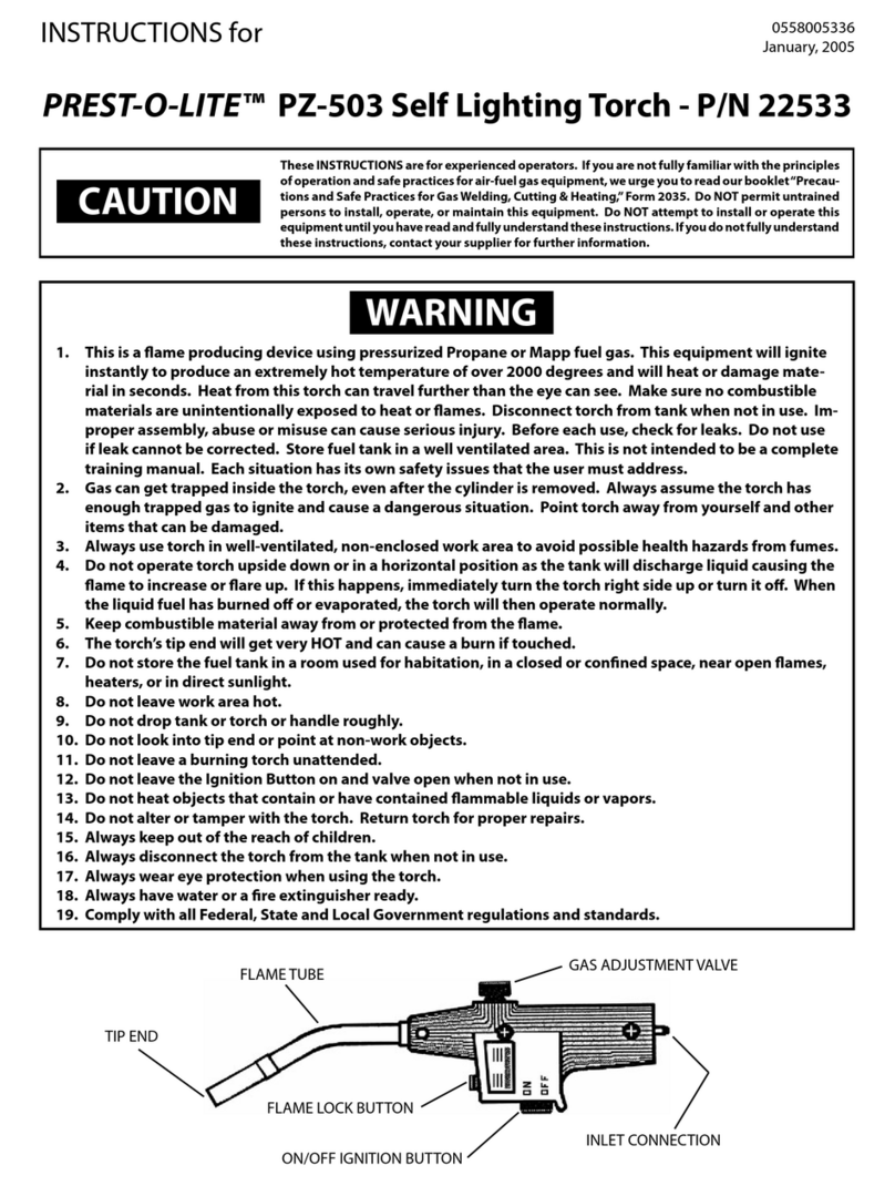 ESAB PREST-O-LITE PZ-503 instructions