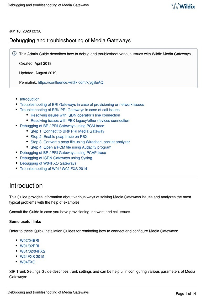 Wildix BRI Series Admin guide