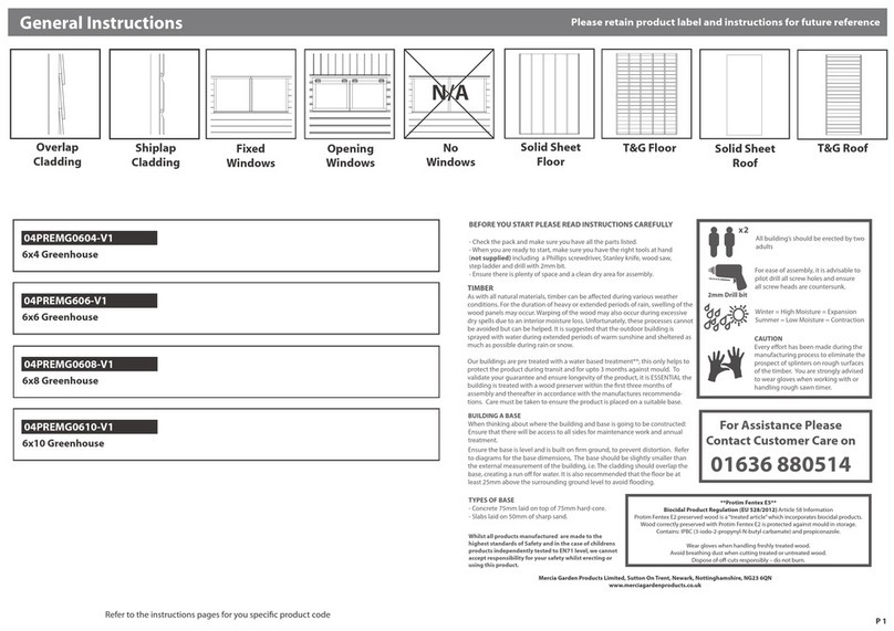 Mercia Garden Products 04PREMG0604-V1 Instruction manual