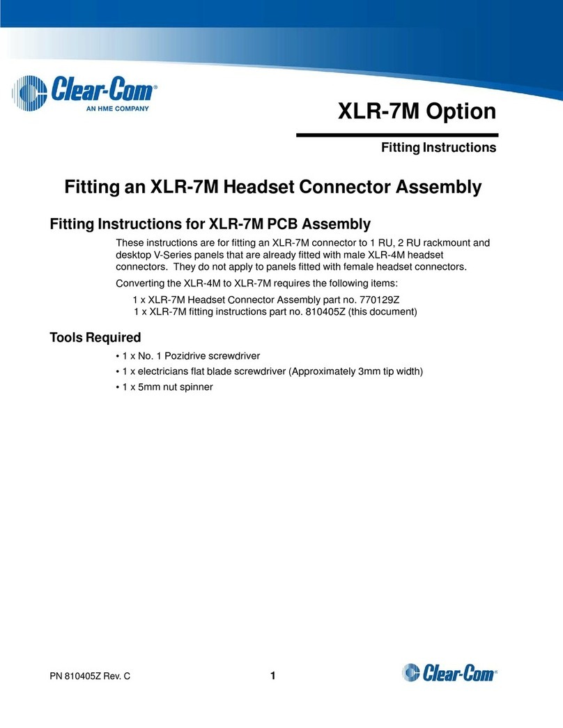 Clear-Com XLR-7M Fitting instructions