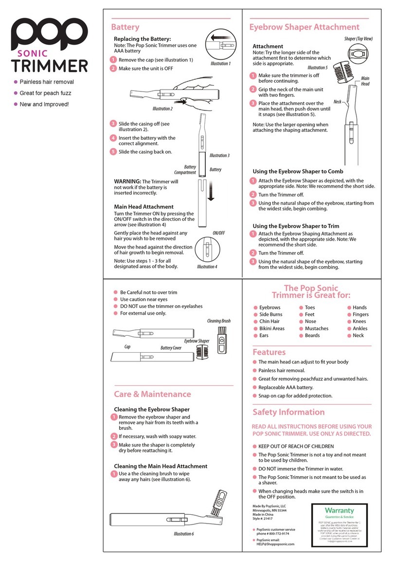 Pop Sonic Trimmer manual