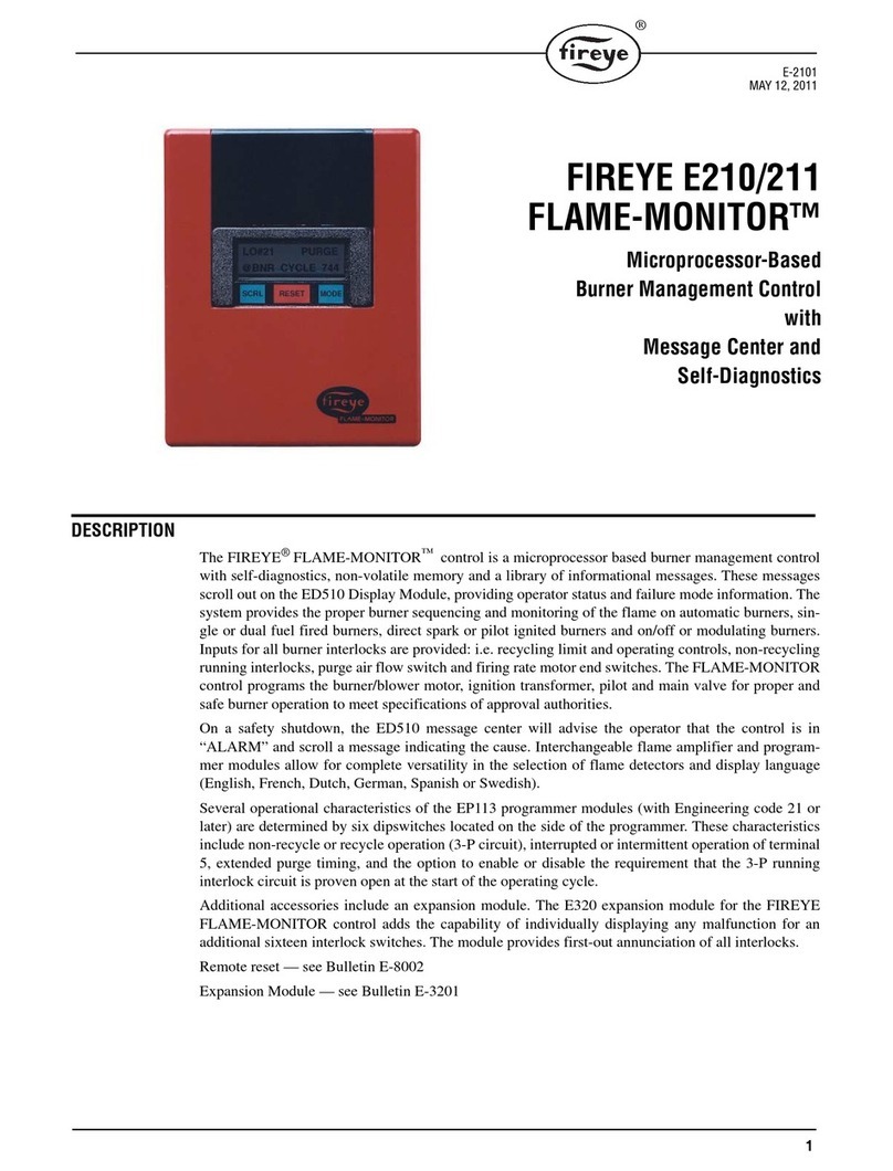 Fireye FLAME-MONITOR E210 User manual