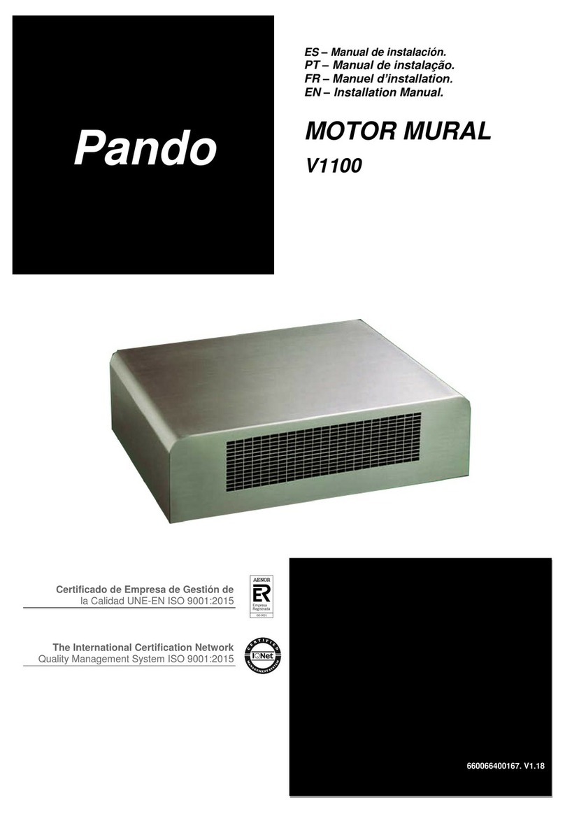 INOXPAN Pando MOTOR MURAL V1100 installation manual
