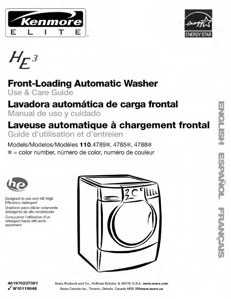 Kenmore Elite HE3 110.4789 Series Use & care guide