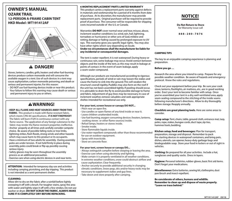 Ozark Trail WT191412AF User manual