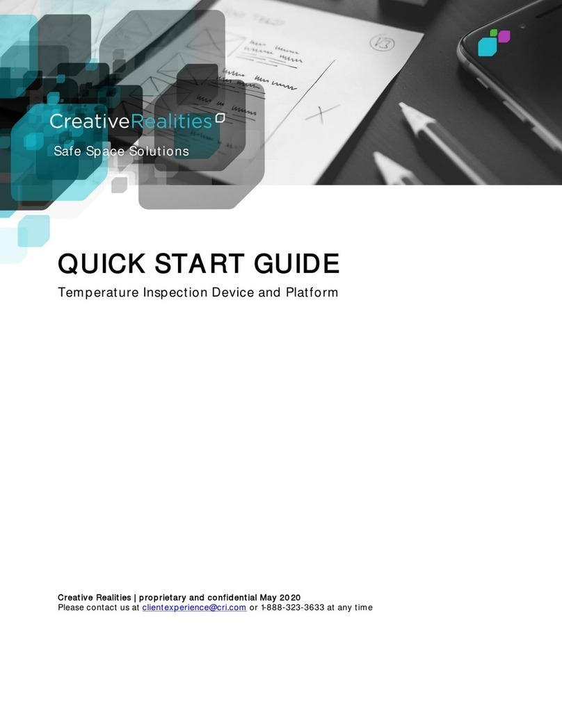 Creative Realities Thermal Mirror quick start guide