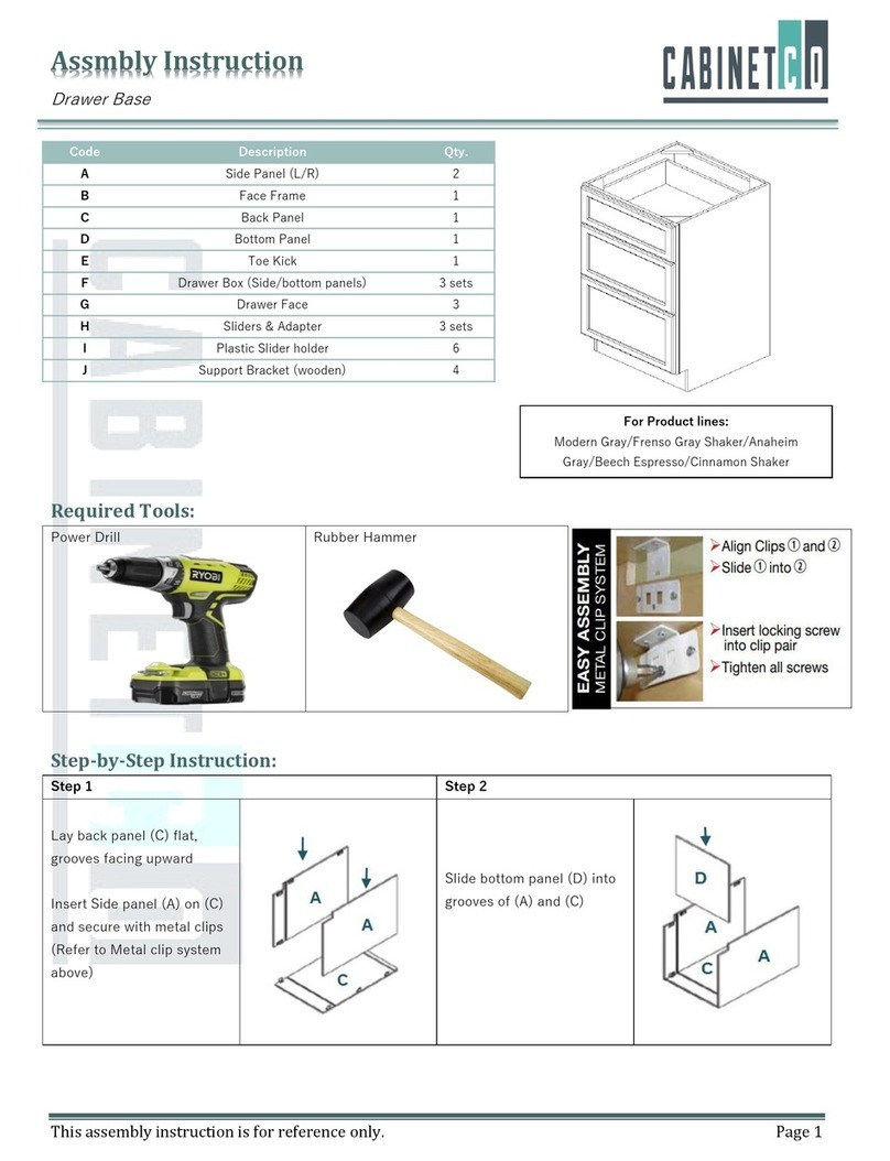 CABINETCO Modern Gray Series Assembly instruction