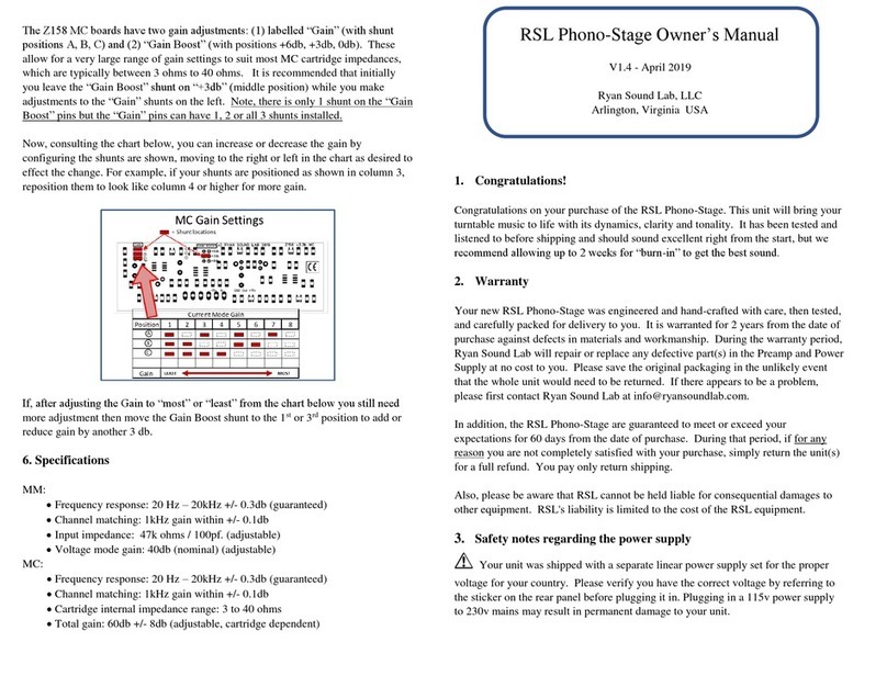 RSL Phono-Stage User manual