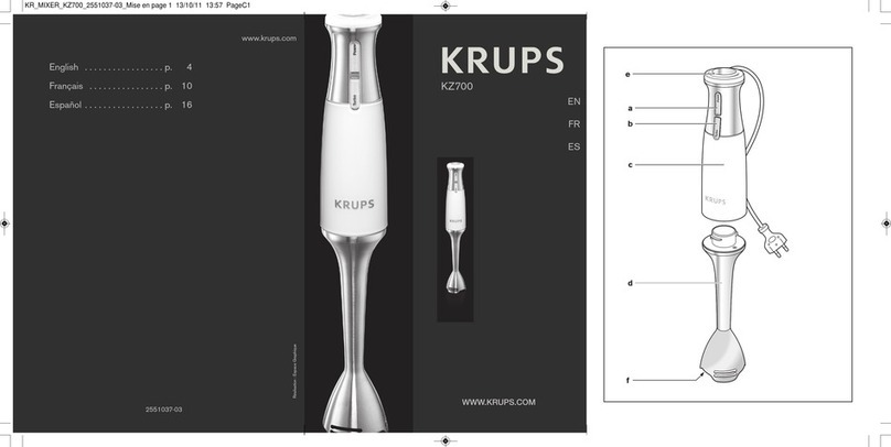 Krups KZ700 User manual