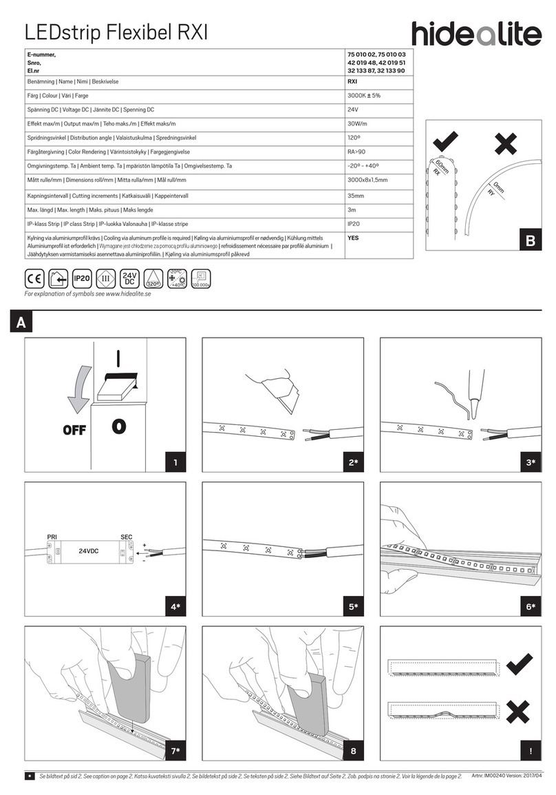 hidealite RXI quick start guide