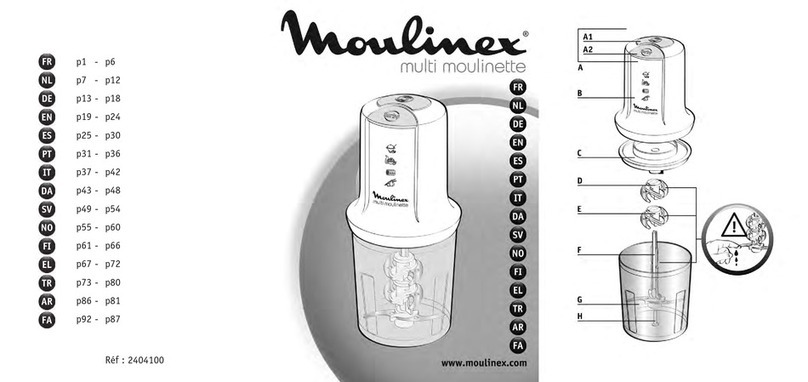 Moulinex Multi Moulinette 2404100 manual