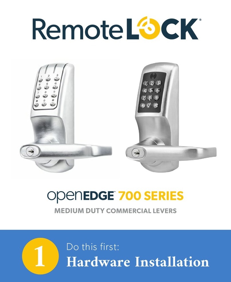 RemoteLock openEDGE 700 Series Hardware installation