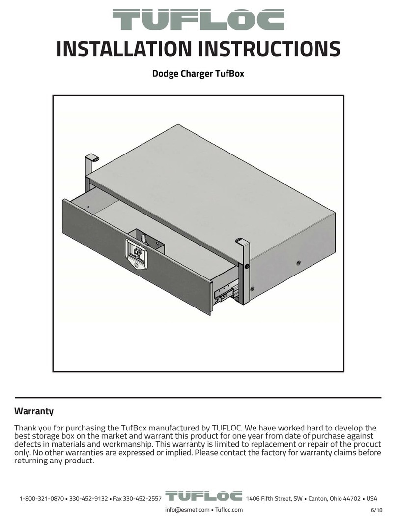 TUFLOC Dodge Charger TufBox User manual