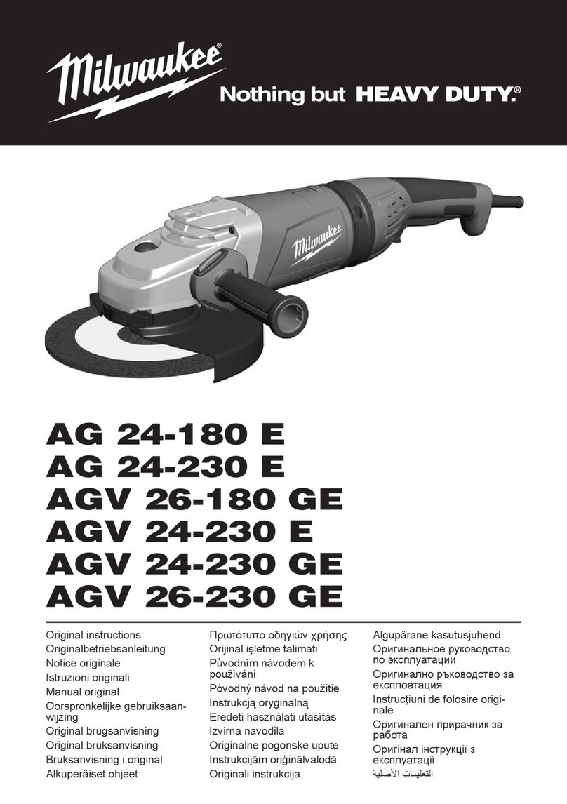 Milwaukee AG 24-180 E User manual