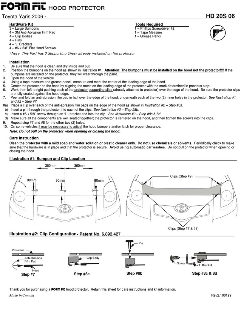 FormFit HD 20S 06 quick start guide FormFit HD 20S 06 quick start guide