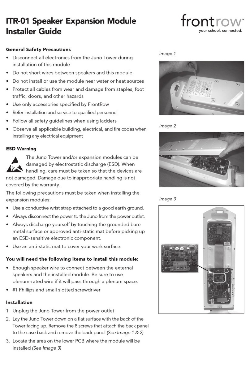 FrontRow JUNO ITR-01 Installer's guide